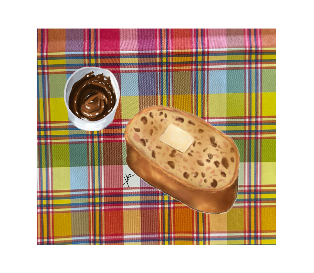 Jumbo Sticker - "Buttery Bread and Chocolate Spread"