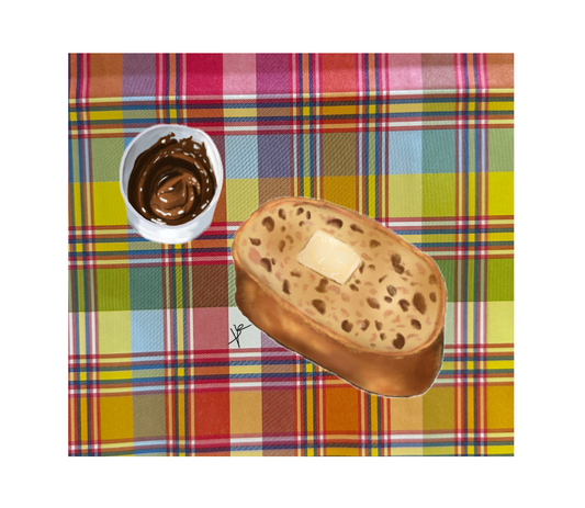 Jumbo Sticker - "Buttery Bread and Chocolate Spread"