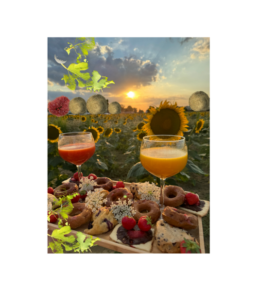 Jumbo Sticker - "Sunflowers and Breakfast"