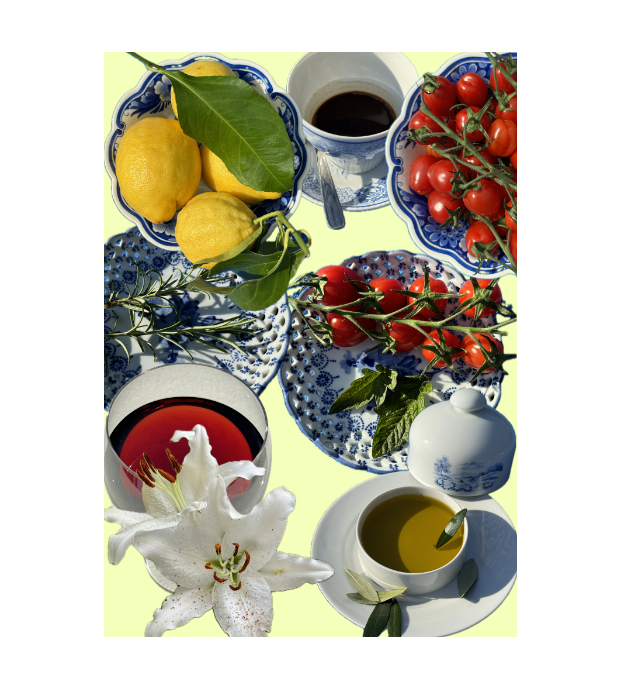 Jumbo Sticker "Italian Essence" - light pastel green background